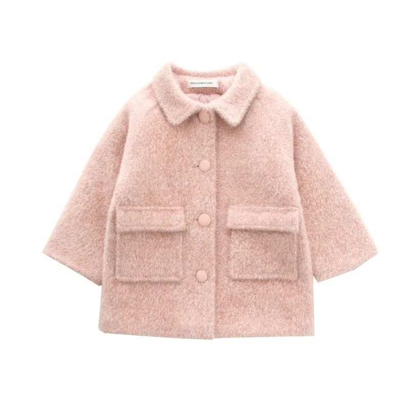 

Girls Cotton Windbreaker Children Fur Coat Thick Winter Jackets Hooded Clothing Wool Coats Kids Jacket Girls Autumn Outwear