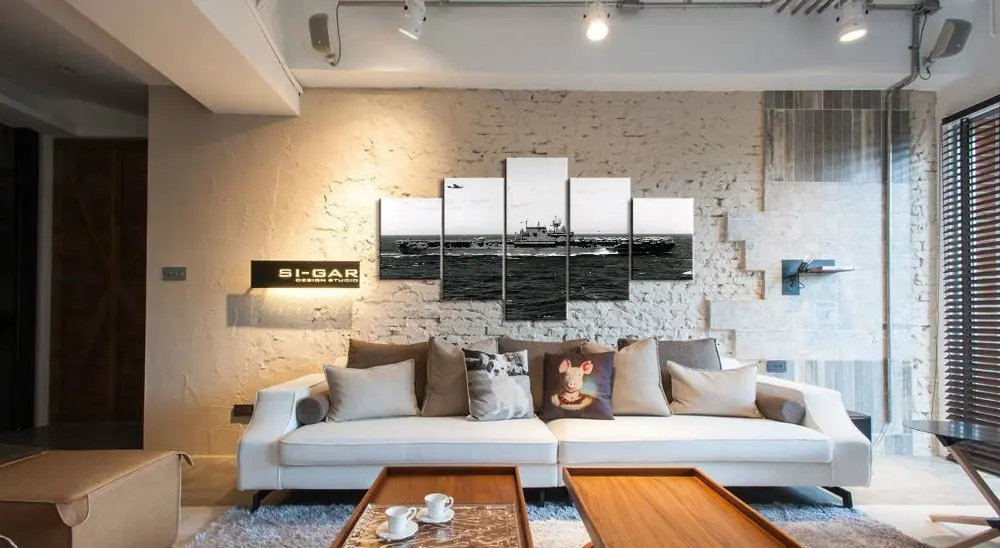 5 панельный авианосец предприятие военный холст напечатанный рисунок для