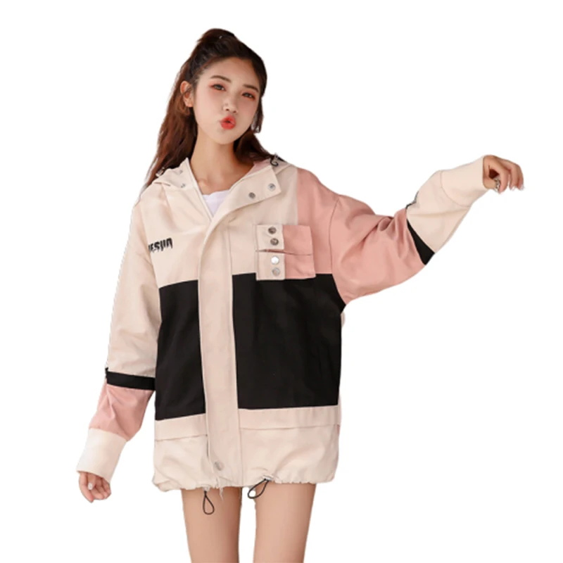Женская свободная куртка в стиле хип-хоп | одежда