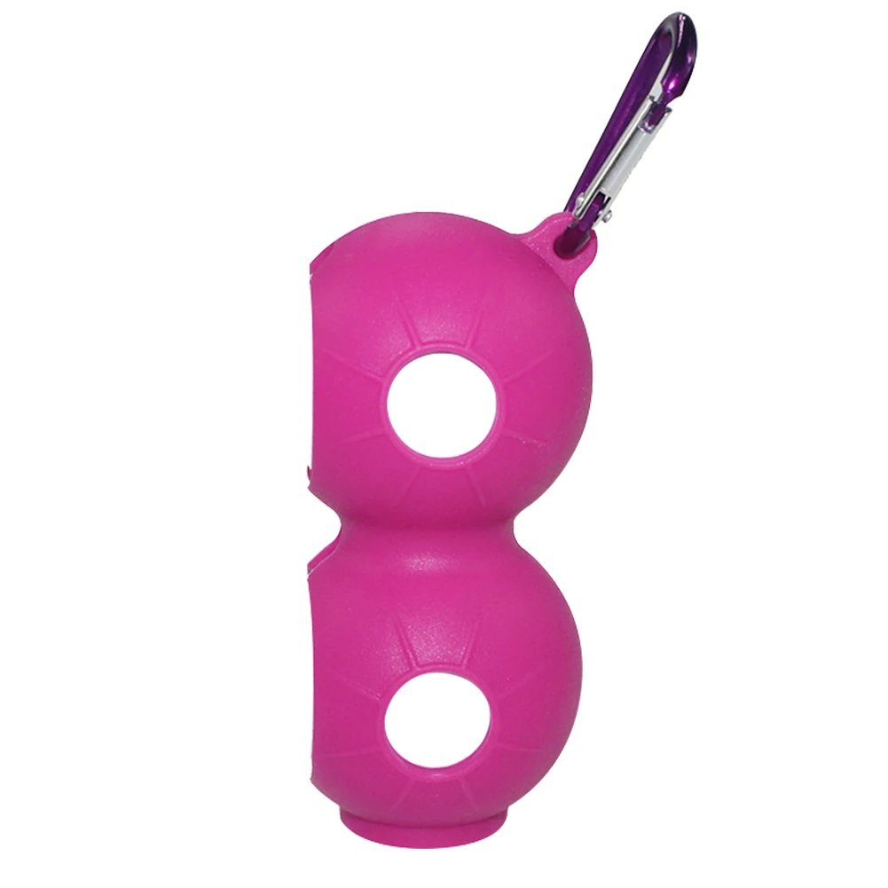 

Outdoor Sport Protective Soft Silicone Portable With Carabiner Golf Double Ball Cover Storage Accessory Hanging Wear Resistant