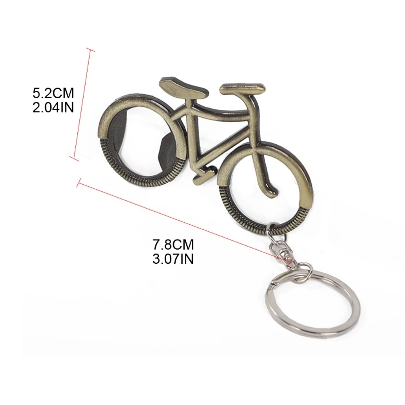 

Creative Zinc Alloy Beer Bottle Opener Bicycle Keychain Key Rings for Bike Lover Gift