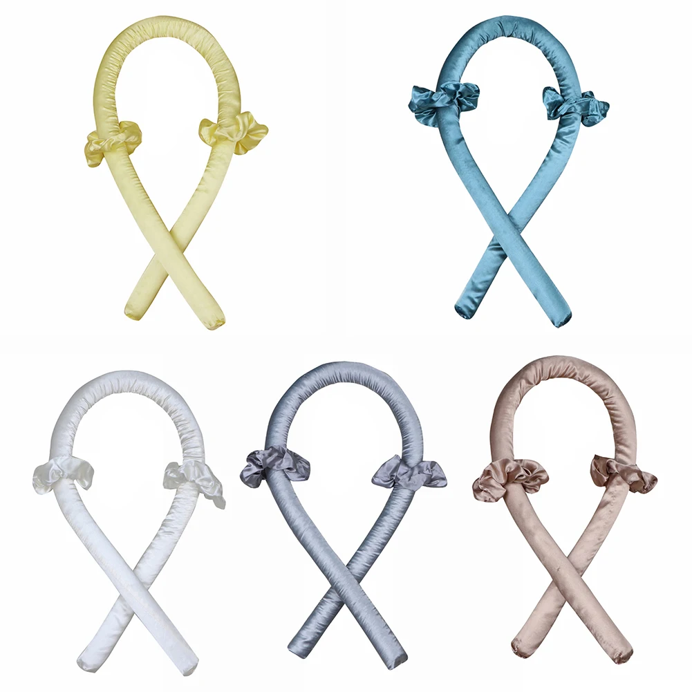 

New Heatless Curling Rod Headband Curls Silk Ribbon Lazy Curler Hair Rollers Sleeping Soft Wave Formers Women Hair Styling