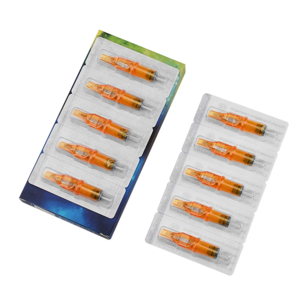 10pcs 1RL 3RL 5RL 7RL 9RL 11RL 5/7/9/11/13/15RM/RS 0.35MM Disposable Tattoo Cartridge Needles for Eyebrow Machine Pen |
