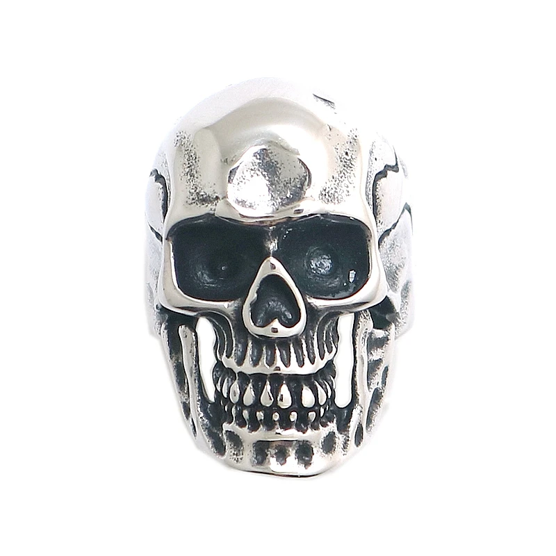 Мужское крутое классическое кольцо 316L из нержавеющей стали с черепом | Украшения