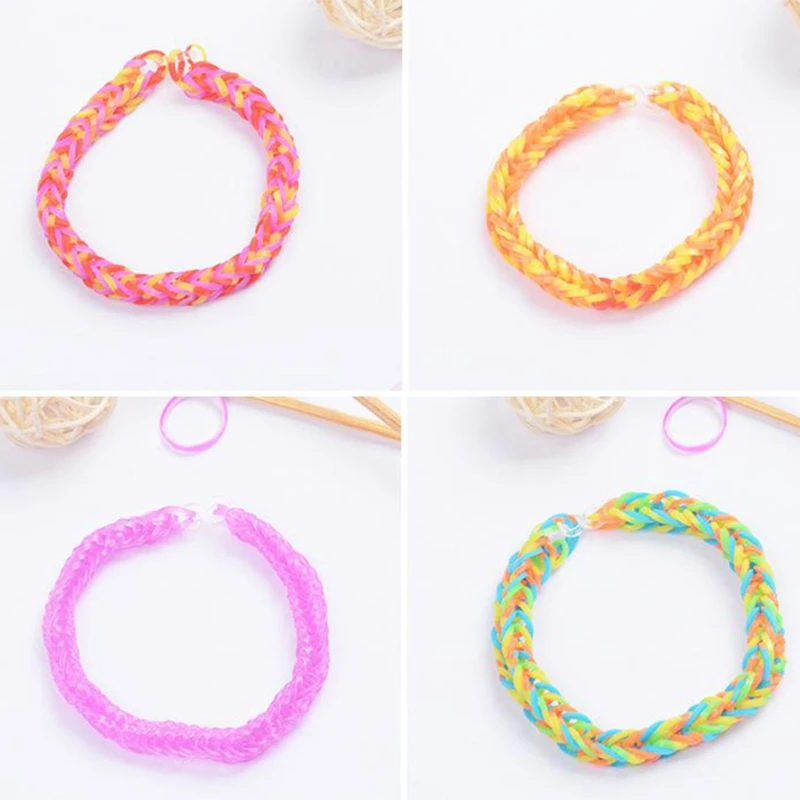 

600PCS DIY Craft Kits Rubber Bands Handcraft Kit Accessories Soft Toughness Early Learning Toy Art Craft Interactive Toy