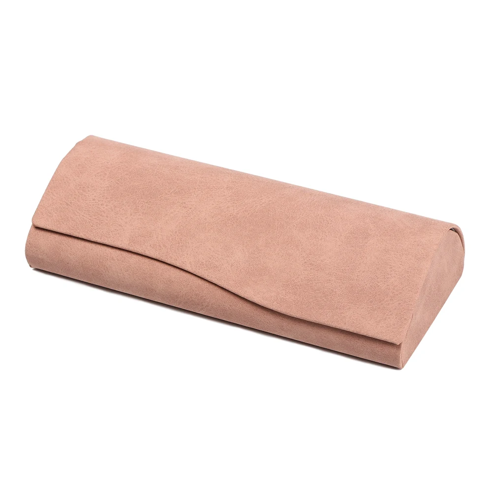 dark pink Унисекс, Ретро стиль, овальная коробка для очков, солнцезащитные очки, льняной складной чехол для очков, жесткая рамка, водостойкая коробка для очков, оптический чехол для хранения очков - Цвет: dark pink