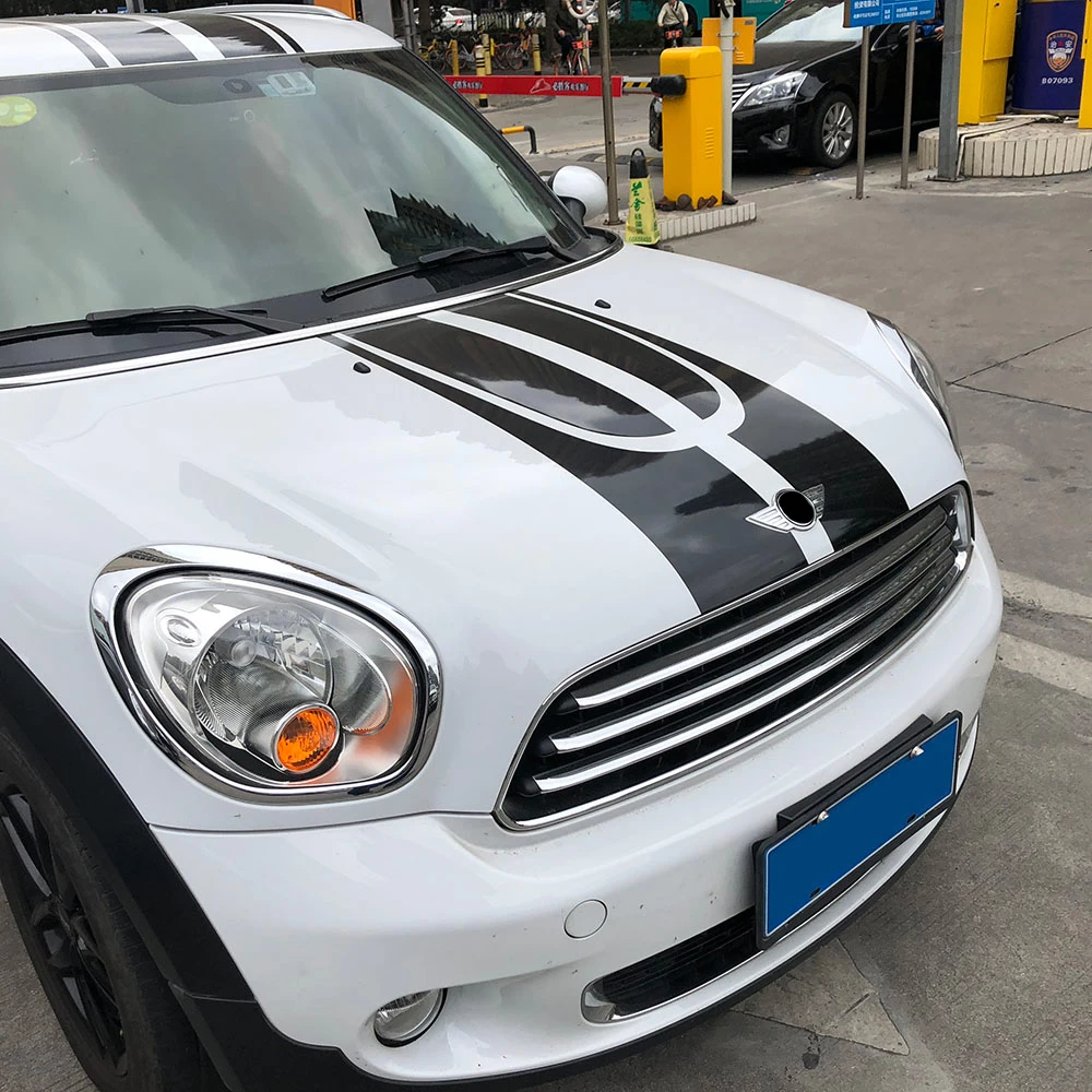 Наклейка на переднюю крышку автомобиля наклейка s багажник полосатая для MINI Cooper S