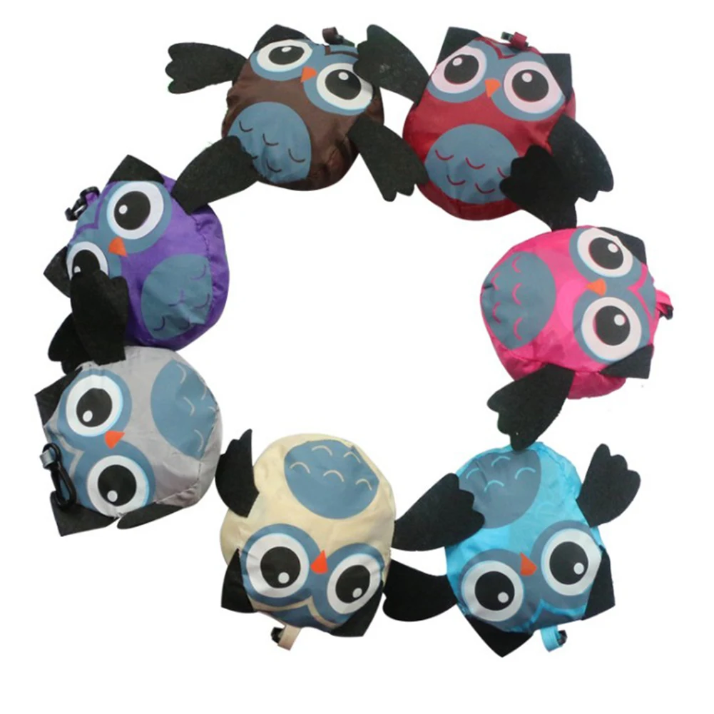 

Fashion Eco Bag Ladies Shopping Bag Cute Animal Owl Shape Folding Bag Multi-function Shopping Pouch Reusable Portable Travel Bag
