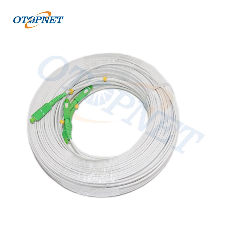 300 м G675A1 Core 2 SC APC соединитель наружный FTTH волоконно-оптический кабель внутренний -