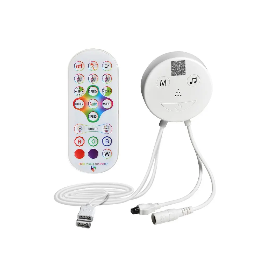 

Controller RGB Bluetooth-compatible Controller DC 5V 12V 24V Music Bluetooth Light Strip LED RGB Controller For RGB LED Strip