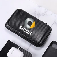 Multifunction Carbon Fiber Car Driving phone digital Supplies Storage bag For smart fortwo forfour 453 451 450 Car accessories