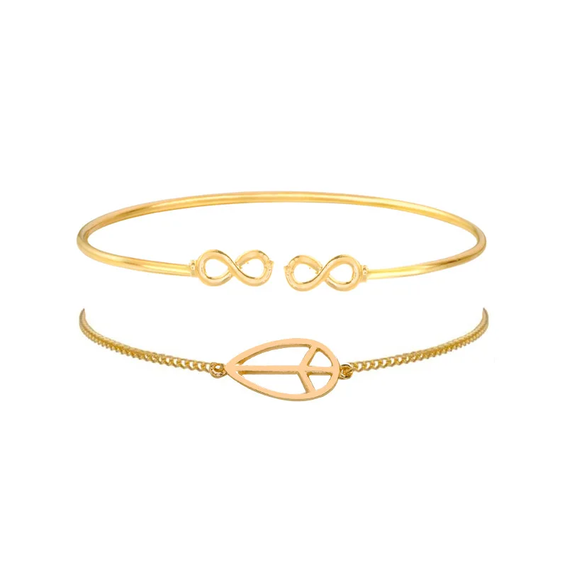 Новый браслет в стиле бохо 2 шт./компл. Простой Цифровой регулируемый с 8