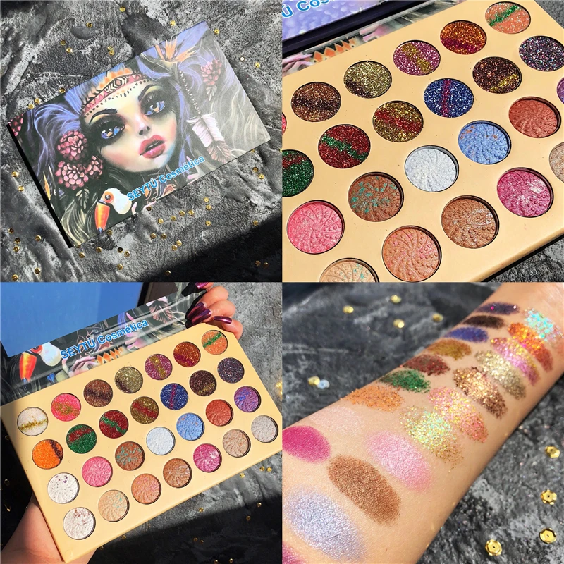 28 цветов Русалка тени для век Палитра Профессиональная палитра макияжа матовый