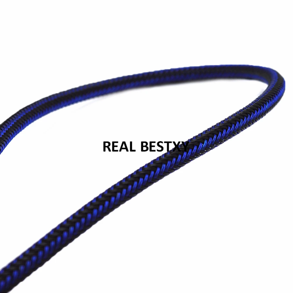 REAL BESTXY 5m/lot 6mm black blue braided stainless steel strings cords for bracelet making jewelry diy findings | Украшения и
