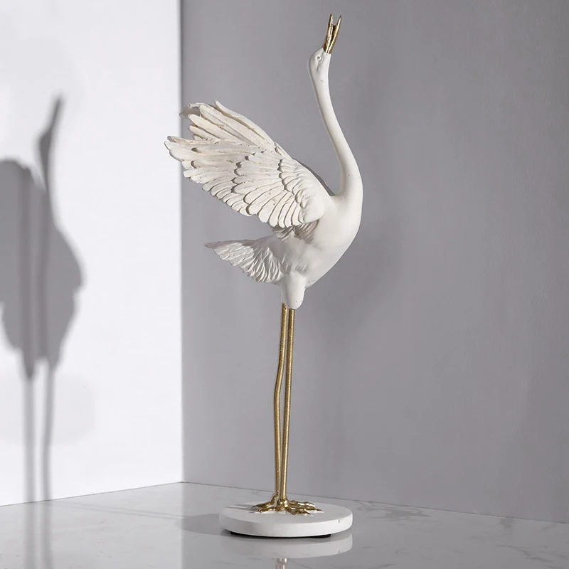 

Modern Home Decoration Accessories Creative Swan Sculpture Model Living Room TV Cabinet Ornaments Exquisite Housewarming Gifts