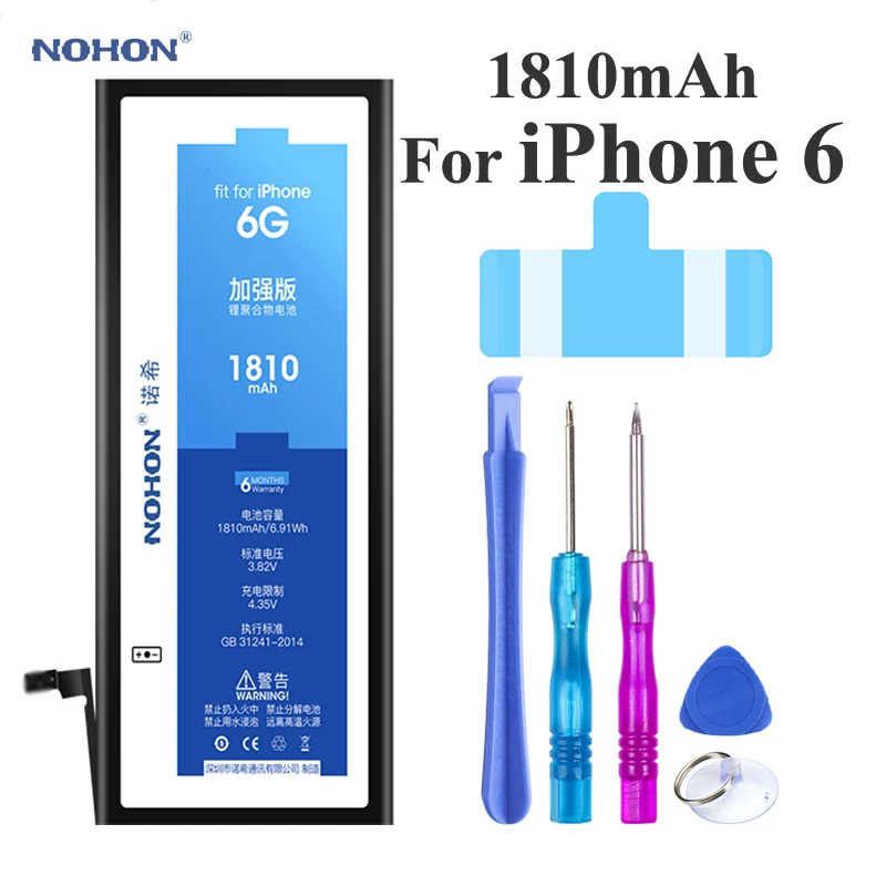 Nohon батарея для Apple iPhone 6 Plus P 1810 3480mAh встроенный телефон литий полимерные батареи