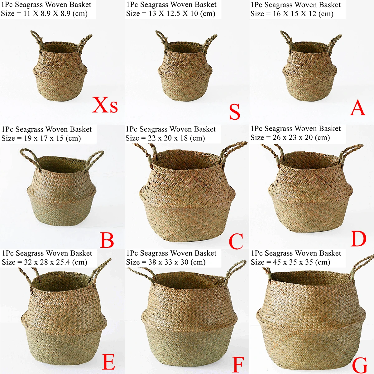 Плетеная корзина из водорослей Zerolife подвесной цветочный горшок ротанга для