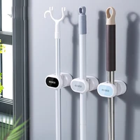 drop shipping mop broom holder wall mounted household adhesive storage hanger hook racks kitchen bathroom organizer