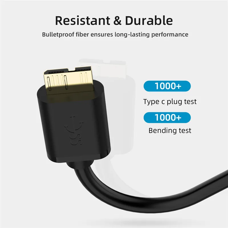 0 5 м/1 м USB 3 Тип A Micro B кабель высокого Скорость для синхронизации данных и зарядки