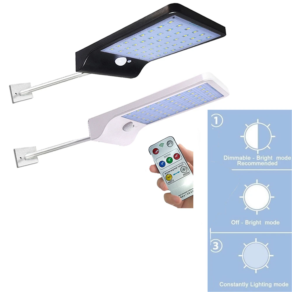 48 LED Motion Sensor Light Solar Lights 450LM Lamp For Outdoor Wall Garden Yard Waterproof Rotable Stick With Four Modes wall+La | Лампы и