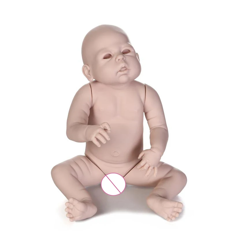 

22inch Full silicone vinyl baby reborn kit Rebirth Infant Mould girl boy bebe Reborn Doll Kit Prototype