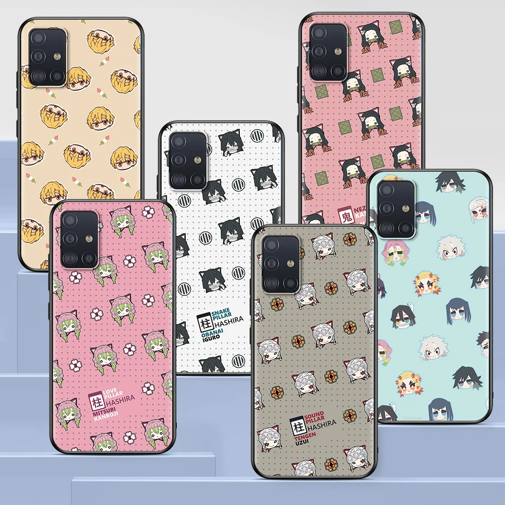 

Cartoon Japan Anime Demon Slayer Case for Samsung Galaxy A51 A12 A21s A71 A52 A31 A32 A02s A72 A11 A41 A22 A01 Black Soft Cover