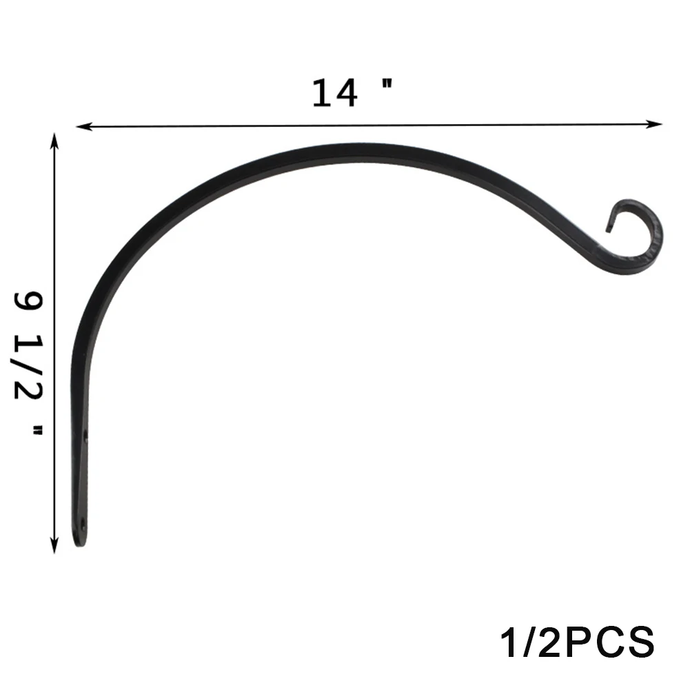 2/1 шт. 14 дюймов подвесные корзины кронштейны крючки открытый сад завод вешалка