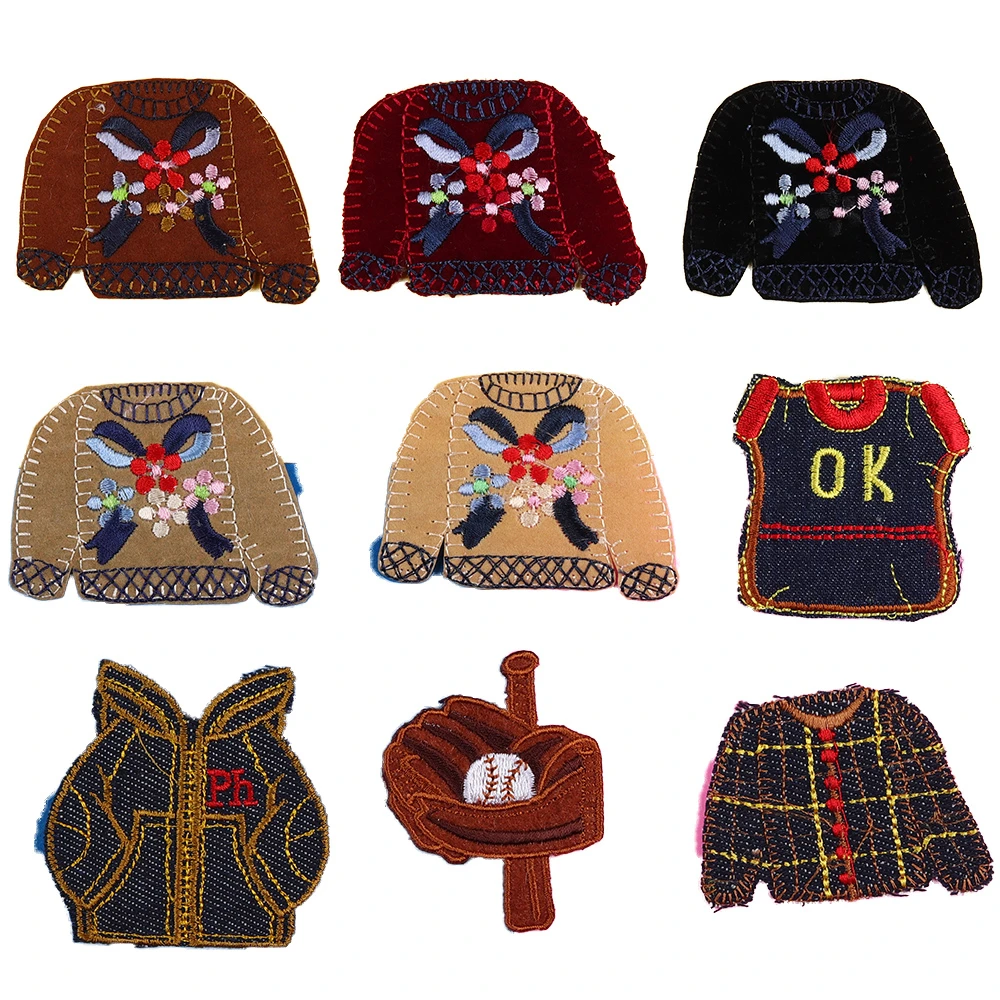Нашивки для свитера пальто жилета термоклейкие Мультяшные бейсбольные перчатки