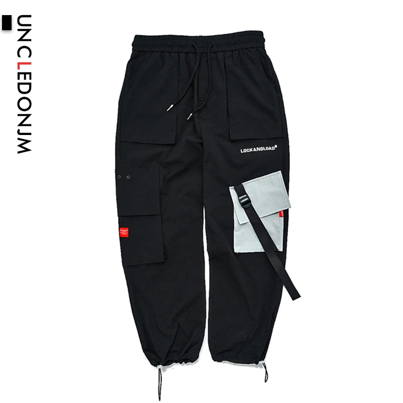 UNCLEDONJM брюки шаровары с карманами мужские повседневные мешковатые джоггеры