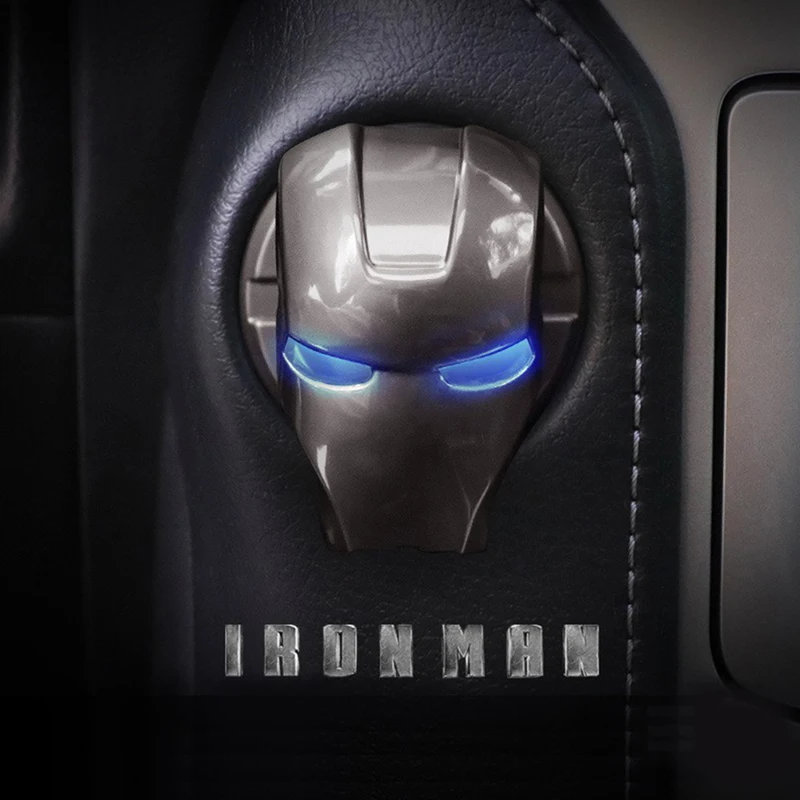 

Iron Man Car Interior Engine Ignition Start Stop Push Button Switch Button Cover