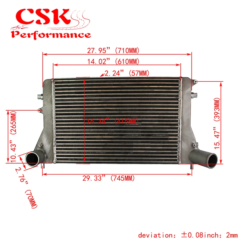Алюминиевый интеркулер переднего крепления для VW Golf GTI 06 10 2 0 T Turbo MK5 (Version2)|mount