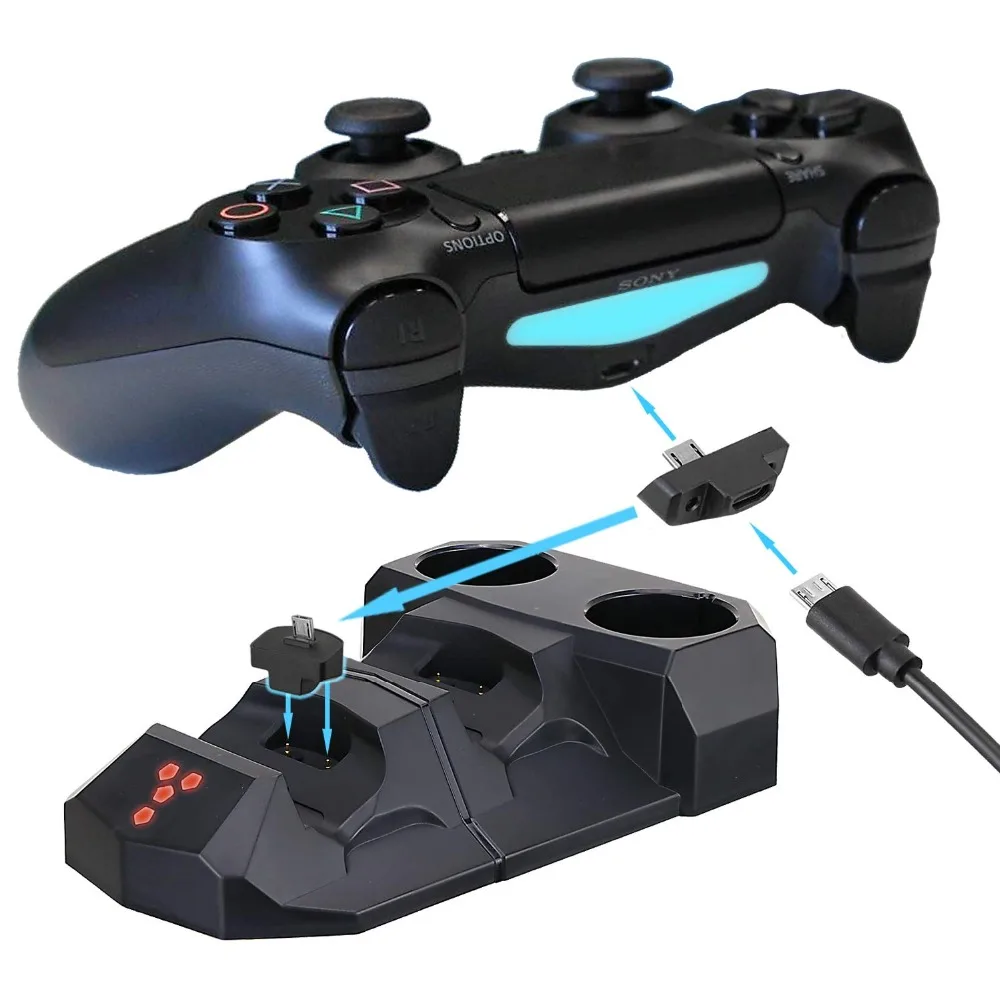 4 in 1 Quad Charging Dock Station for PS Move Motion and PS4 Controller Playstation Slim Pro Charger Storage Stand | Электроника