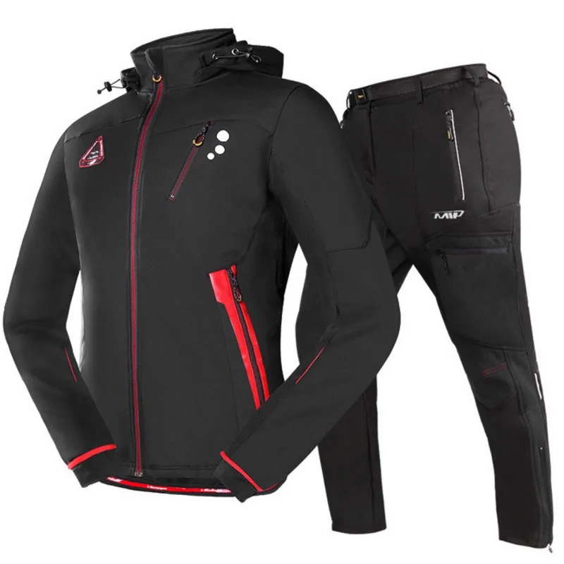 CYCLEZONE одежда для велоспорта Мужской трикотажный комплект зимняя теплая флисовая