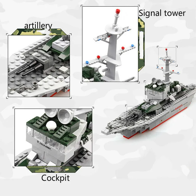 Модель корабля Shenfeng в стиле милитари для строительства фригатов детская