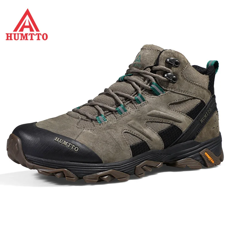 HUMTTO 2021 Outdoor Hiking Shoes Men Waterproof Climbing Camping Trekking Boots Mens Leather Mountain Tactical Sneakers for Man
