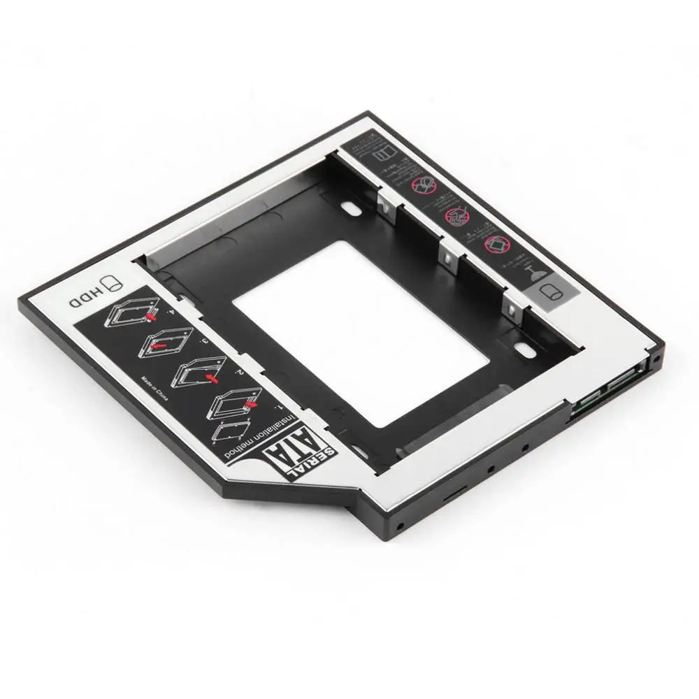 9 5 мм Универсальный алюминиевый SATA второй HDD SSD карман для жесткого диска с 4