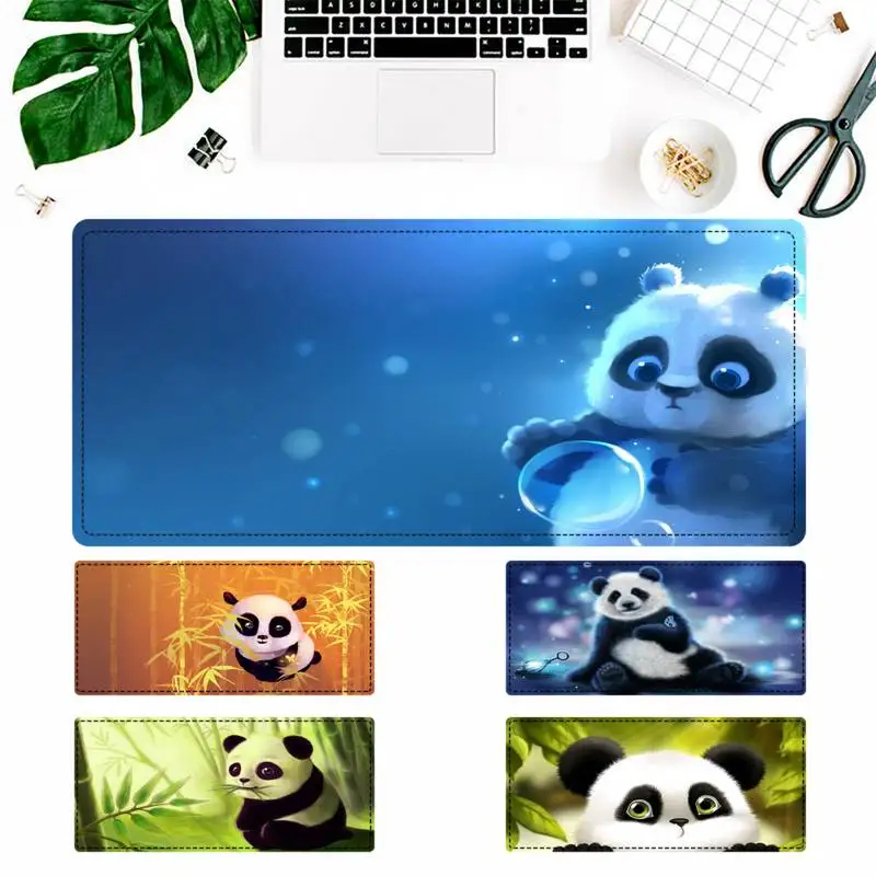 

Factory Direct Cute Baby Panda Cartoon Gaming Mouse Pad Gamer Keyboard Maus Pad Desk Mouse Mat Game Accessories For Overwatch