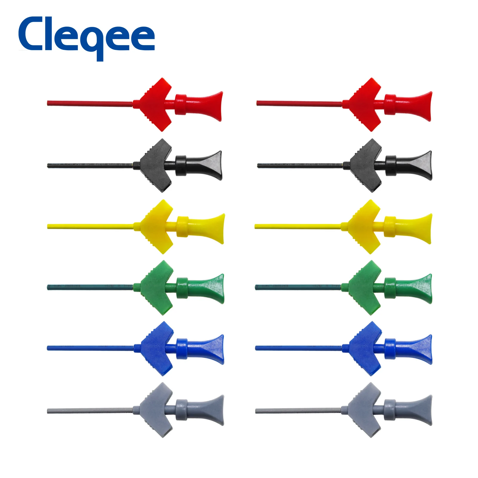 

Cleqee SMD IC Testing Hook mini Logic Analyzer Grabber Internal Spring probes clips jumper connect Dupont Test Lead Accessory