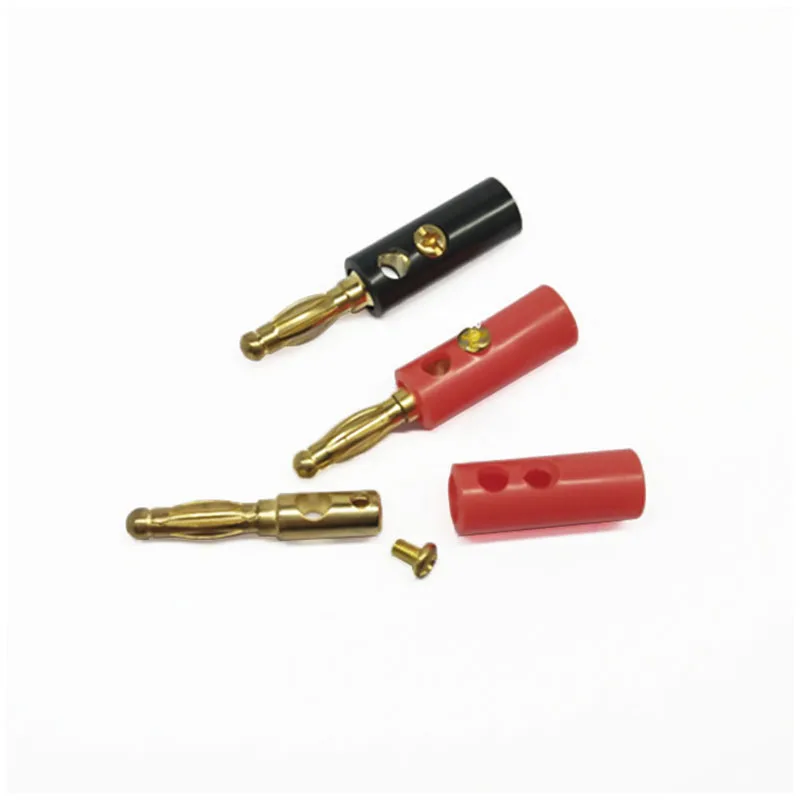 10 шт. Фонари Тип аудио Динамик винт свинка Золотой 4 мм черный красный банан