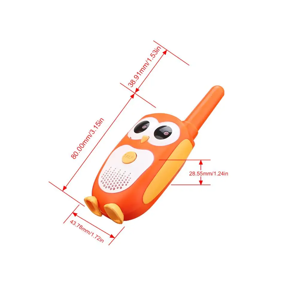 Retevis RT30  Mini Walkie Talkie  Kids Owl Design PMR 446 Portable Two Way Radio  And SV201 6X18 Binoculars Sets Christmas Gift