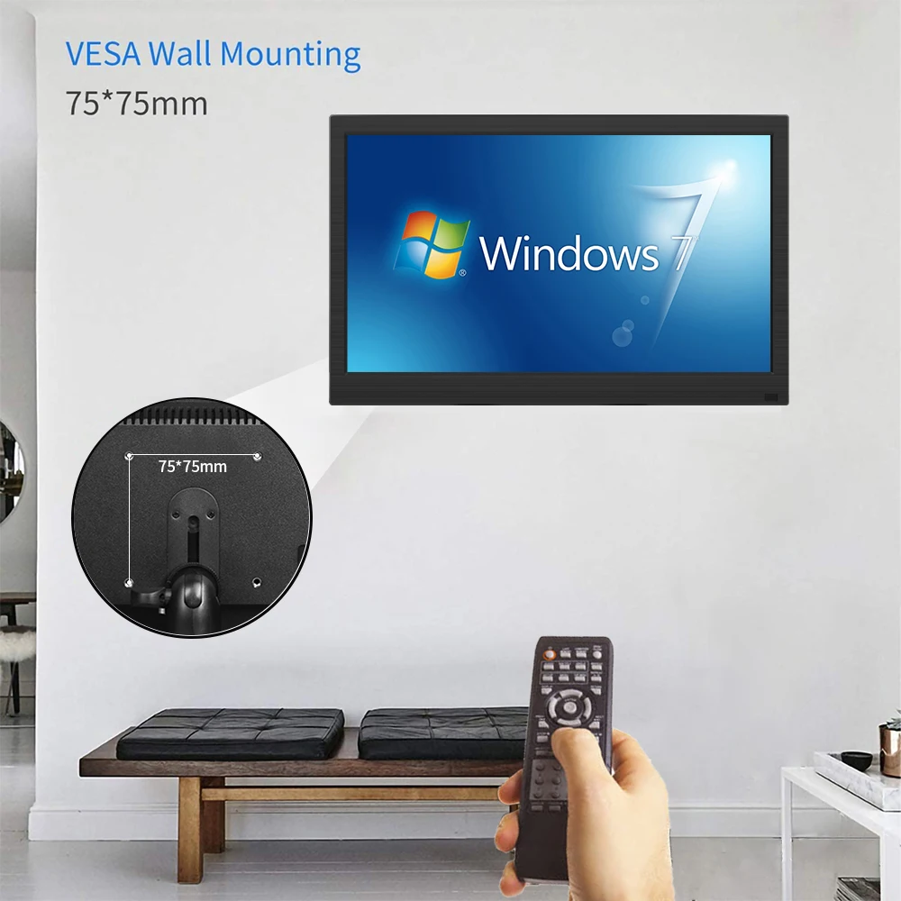 12 pc monitor 1366x768 hd portable display with hdmi vga interface lcd gaming monitor for ps4 macbook pro home security system free global shipping