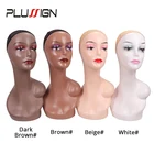 Nunify дисплей ing модель женский манекен модель манекен-голова пена парик волосы очки дисплей стенд белыйчерныйбежевыйтемно-коричневый