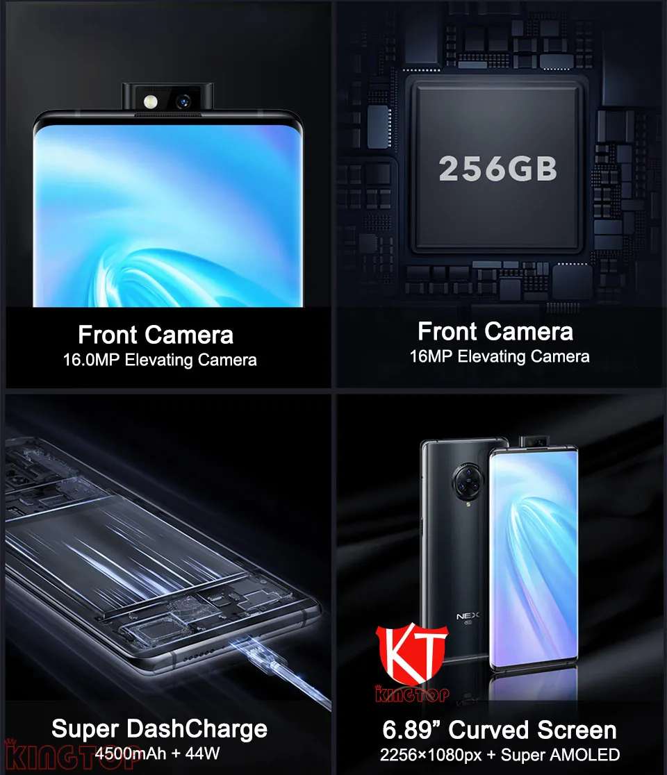 Мобильный телефон vivo NEX 3, 6,89 дюймов, 8 ГБ, 128 ГБ, Snapdraon 855 Plus, задняя камера 64 мп, фронтальная камера 16 МП, 4500 мАч, 44 Вт, мобильные телефоны