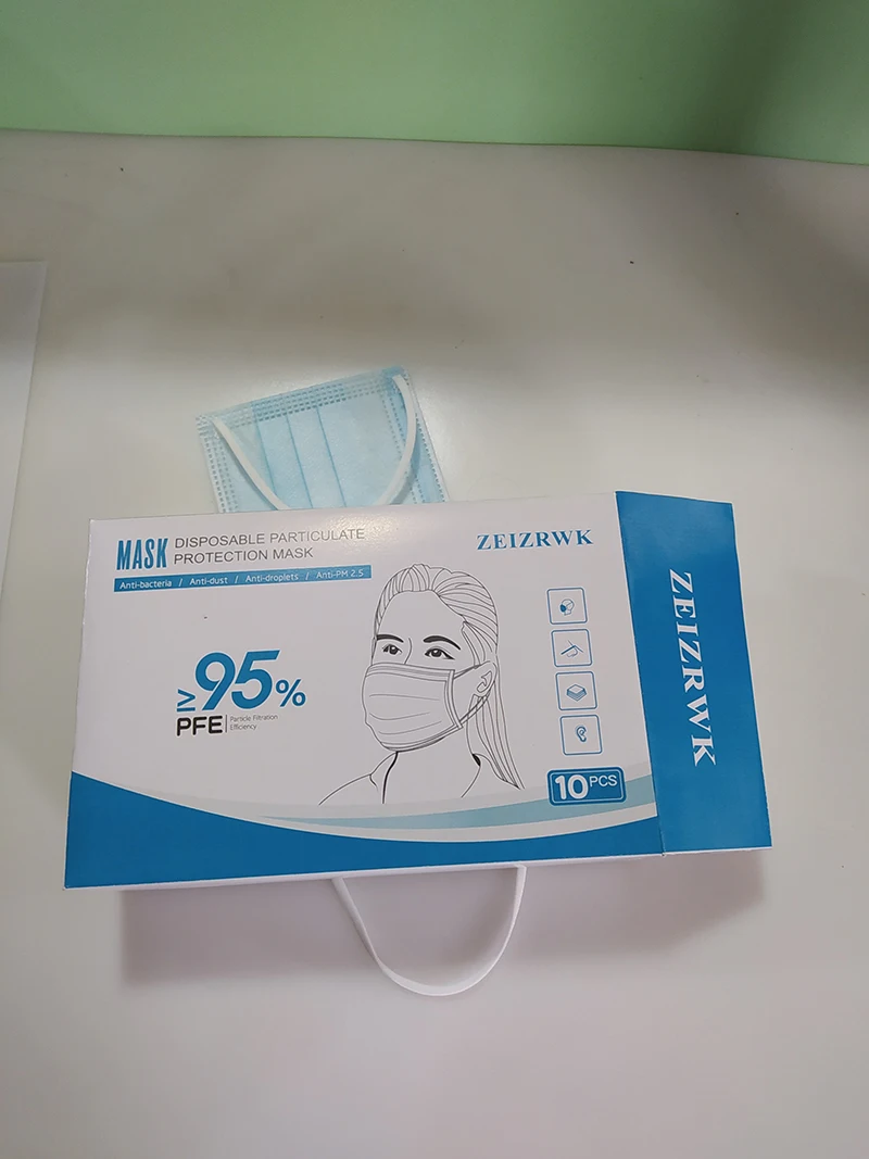 

Face Masks, Breathable 3-Ply Face Mask, Design with Elastic Ear Loop