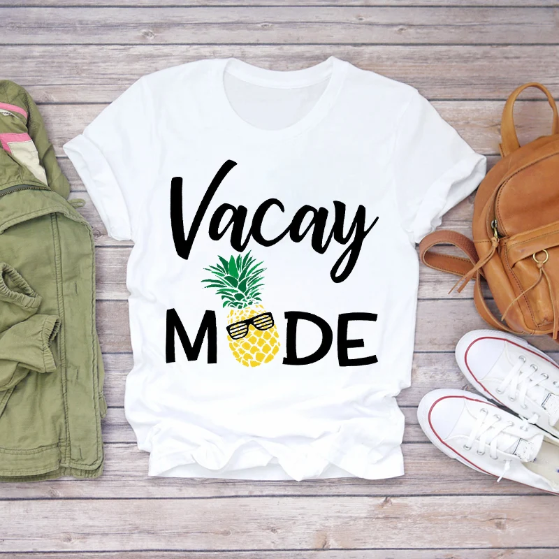 

Women 2020 Summer vogue Pineapple Beach Lady Print Mother Lady T-shirts Top T Shirt Ladies Womens Stylish 2021 Tee T-Shirt