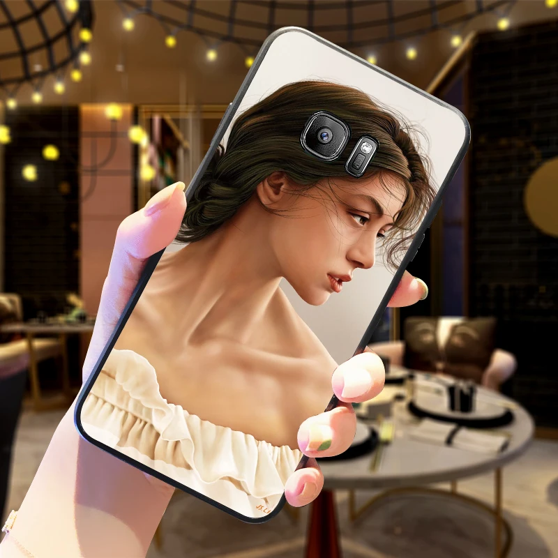 Mobile Phone Cases for Samsung A5 3 6 7 8 9 10 A10 A20 30 40 50 60 70 M40 Soft Silicone Cover pretty girl | Мобильные телефоны и