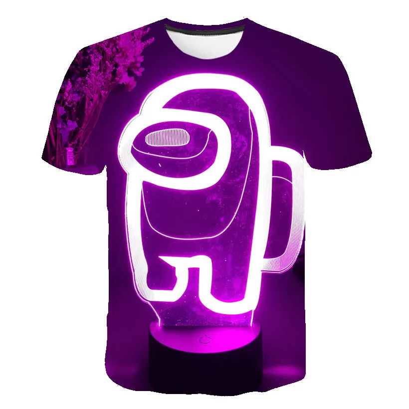 

2021 New video game boys' T-Shirt Funny impostor pattern children's top summer T-shirt short sleeve 3D cartoon T-shirt children'