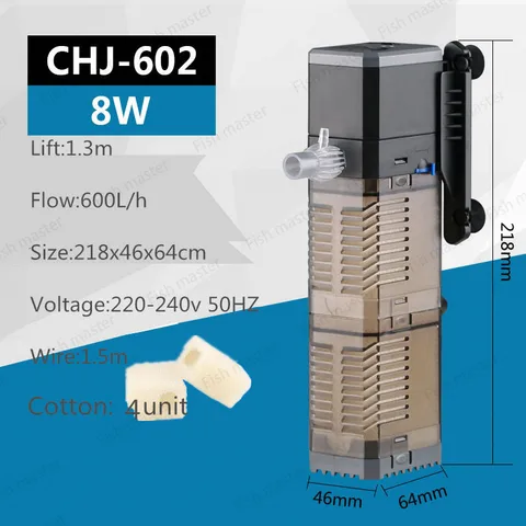Погружной фильтр 4 в 1 SUNSUN, водяной насос, воздушный насос, губчатый фильтр для циркуляции воды для аквариума