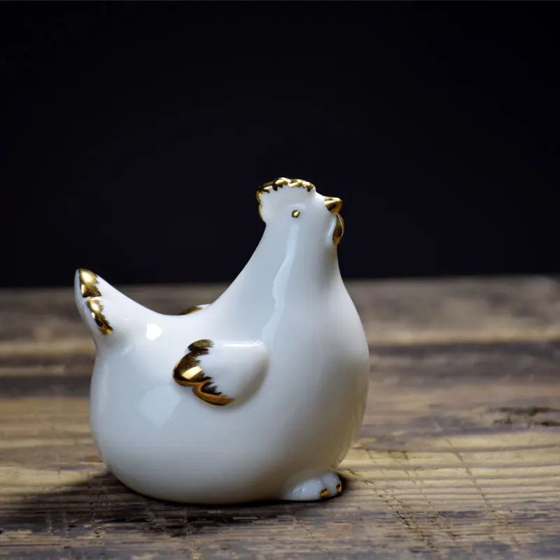 Креативные куриные фигурки украшения для дома современные фарфоровые петухи