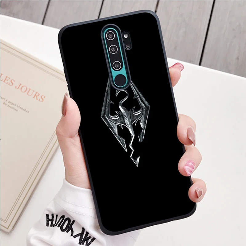Черный силиконовый чехол для телефона с логотипом Skyrim Mi10 Mi9T MiA2 MiA3 Mi11 Pro Lite Ultra Redmi